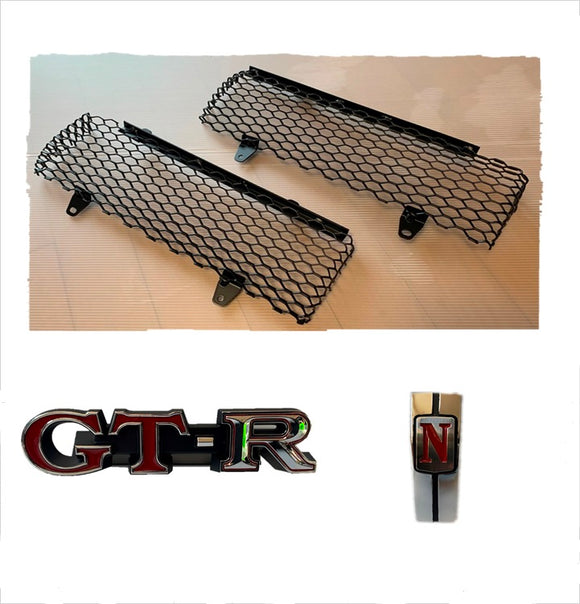 ハコスカ後期フロントグリルネット・Nマーク・GT-Rエンブレムセット